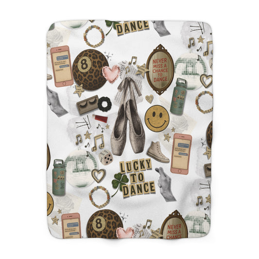 THE DANCER-WHITE SHERPA BLANKET