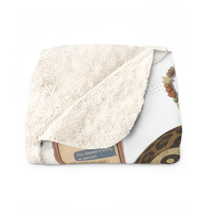 THE DANCER-WHITE SHERPA BLANKET