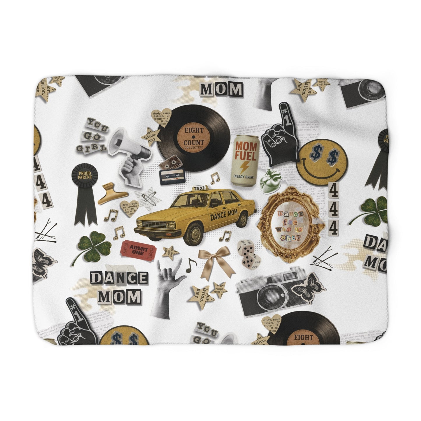 THE DANCE MOM-WHITE SHERPA BLANKET