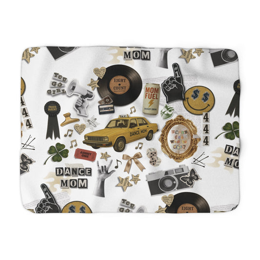 THE DANCE MOM-WHITE SHERPA BLANKET