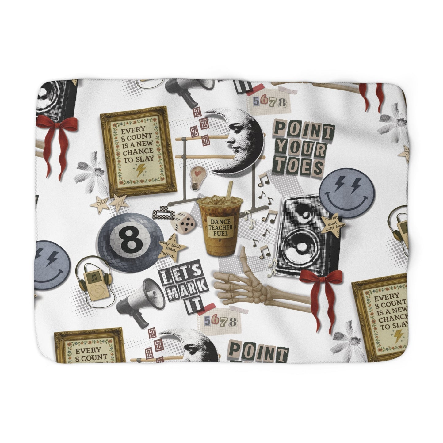 THE TEACHER- WHITE SHERPA BLANKET