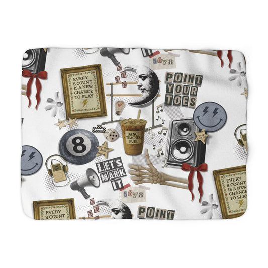 THE TEACHER- WHITE SHERPA BLANKET